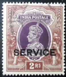 Selo postal da Índia de 1938 King George VI 2₹