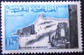 Selo postal da Marrocos de 1967 Rabat Hilton Hostel 25