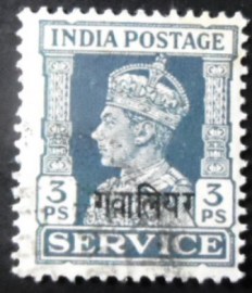 Selo postal da Índia de 1939 King George VI 3