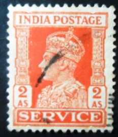 Selo postal da Índia de 1939 King George VI 2