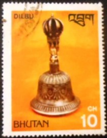 Selo postal do Bhutan de 1979 Silver Bell