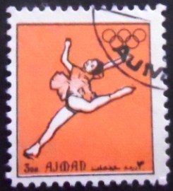 Selo postal de Ajman de 1972 Olympic and Paraguayan Medals