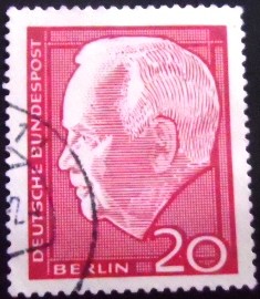 Selo postal da Alemanha de 1964 Dr. h.c. Heinrich Lübke 20