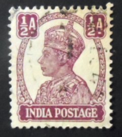 Selo postal da Índia de 1941 King George VI ½