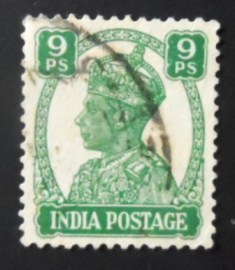 Selo postal da Índia de 1941 King George VI 9