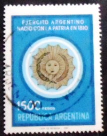 Selo postal da Argentina de 1981 Emblem of Argentine Army