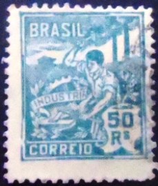 Selo postal do Brasil 1921 Indústria 50 U