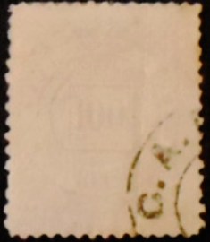 Selo postal do Brasil Império de 1988 Cifra 100 U