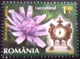 Selo postal da Romênia de 2013 Common Chicory