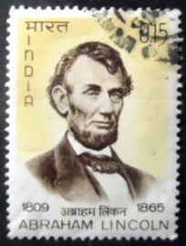 Selo postal da Índia de 1965 Abraham Lincoln