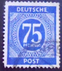 Selo postal da Alemanha de 1946 1st Allied Control Council Issue 75