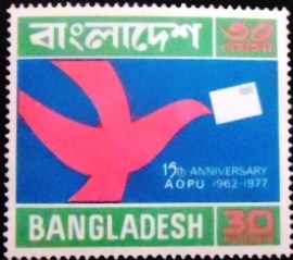 Selo postal de Bangladesh de 1977 AsianOceanic Postal Union 30