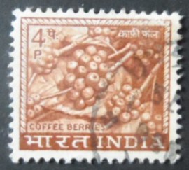 Selo postal da Índia de 1968 Coffee Berries