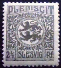 Selo postal da Alemanha Slesvig de 1919 Coat of Arms 2½