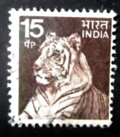 Selo postal da Índia de 1974 Tiger