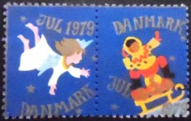 Se-tenant postal da Dinamarca de 1979 Christmas 1979 1