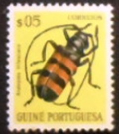 Selo postal da Guinea de 1953 Long-horned Borer Beetle