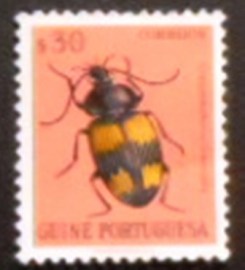 Selo postal da Guina Portuguesa de 1953 Carabid Beetle