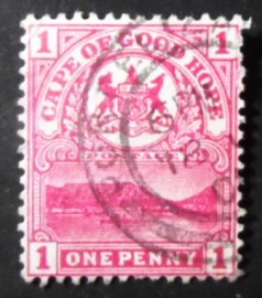 Selo postal do Cabo da Boa Esperança de 1900 Capetown 1d