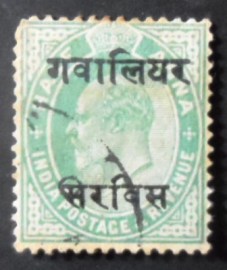 Selo postal da Índia de 1903 King George VI Gwalior