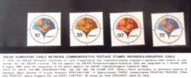 Série de selos postais de Singapura de 1980 ASEAN Submarine Cable Network