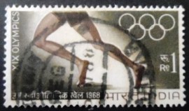 Selo postal da Índia de 1968 Olympic Games 1968