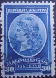 Selo postal da Argentina de 1901 Liberty Head