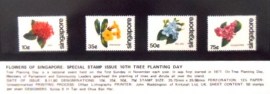 Série de selos postais de Singapura de 1980 Flores