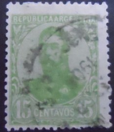 Selo postal da Argentina de 1908 General San Martín