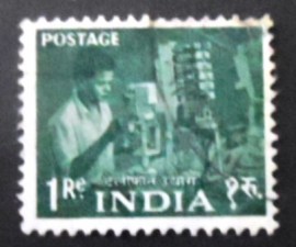 Selo postal da Índia de 1955 Telephone Engineer