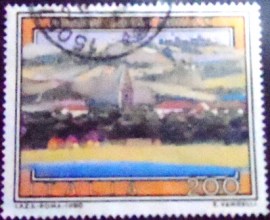 Selo postal da Itália de 1980 Roseto degli Abruzzi