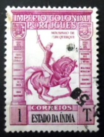 Selo postal da Índia Portuguesa de 1938 Joaquim Mousinho de Albuquerque