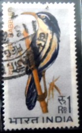 Selo postal da Índia de 1968 White-browed Scimitar Babbler