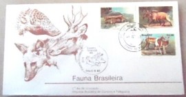 FDC Oficial nº 255 de 1982 Fauna Brasileira