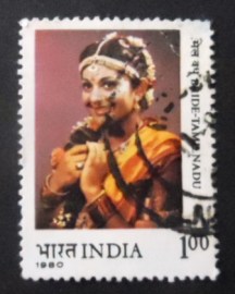 Selo postal da Índia de 1980 Bride from Tamil Nadu