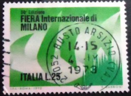 Selo postal da Itália de 1972 Stylised Flags