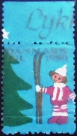 Selo postal da Dinamarca de 1980 Christmas 1980