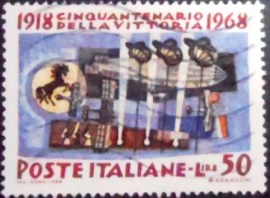Imagem do selo postal da Itália de 1968 Air force