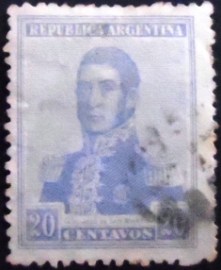 Selo postal da Argentina de 1916 José Francisco de San Martín 20