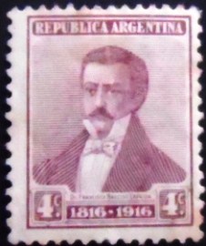 Selo postal da Argentina de 1916 Francisco Narciso de Laprida