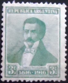 Selo postal da Argentina de 1916 Francisco Narciso de Laprida