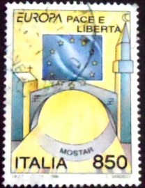 Selo postal da Itália de 1995 Peace and Freedom
