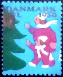 Selo postal da Dinamarca de 1980 Christmas 1980 22