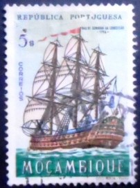 Selo postal de Moçambique de 1963 Ship of the line Nossa Senhora da Conceicao