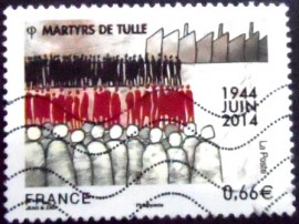 Selo postal da França de 2014 Martyrs Tulle