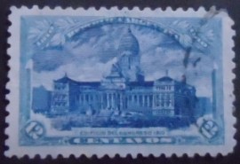 Selo postal da Argentina de 1910 Congress of the Nation