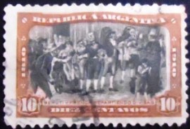 Selo postal da Argentina de 1910 A. L. Beruti & D. French