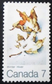 Selo postal do Canadá de 1971 Winter