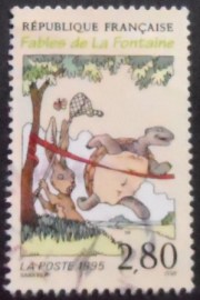Selo da França de 1995 The Tortoise and the Hare