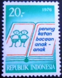 Selo postal da Indonésia de 1976 Books for Children